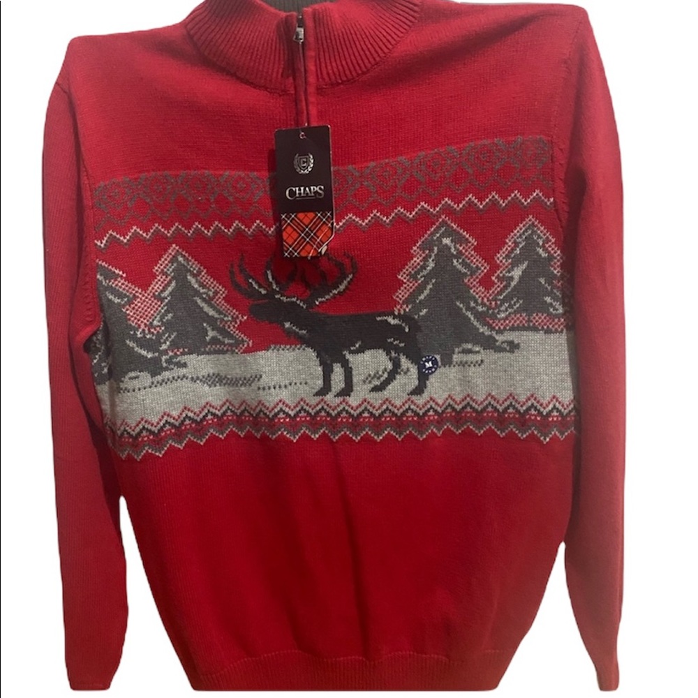Chaps medium sweater new w/ tags,red perfect for Christmas